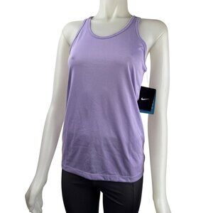 Nike Dri-Fit Womens Purple Racerback Tank Top Regular Fit Size S Athletic Wear